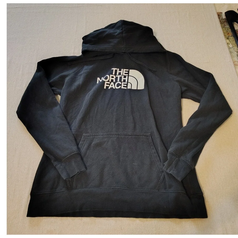 The North Face Mens Half Dome‎ Logo Pullover Hoodie Black Sweatshirt Size Large